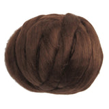 New! Alpaca / Silk wool roving , color: Reddish Brown