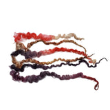 1oz Premium Hand dyed Teaswater lamb wool locks,  12" long , Extreme locks for tailspinning and felting (TT-1B)