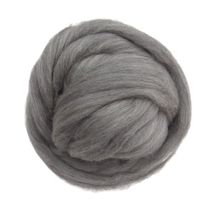 Natural Corriedale  Wool Roving, Gray