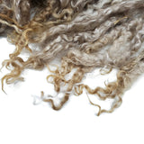 1oz, Yearling Mohair wool locks , color: Oatmeal / Reddish tips ,   TT-5