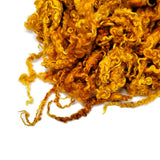 1oz , Prime 1st clip Teeswater wool locks, 7&quot;- 8&quot;  long , Premium locks for tailspinning and felting,  Color: Ocre Yellow , ADF-29