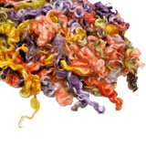 1 oz  Premium Cotswold wool locks , color: Peach / Purple Mix, ADF-2