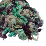 1 oz  Premium Cotswold wool locks , color: Purple / Mint , ADF-20