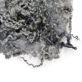 Extreme 12&quot; long ,  2nd clip Wensleydale wool locks,  Premium locks for tailspinning and felting,  1oz , Color: Gray , ADF-57