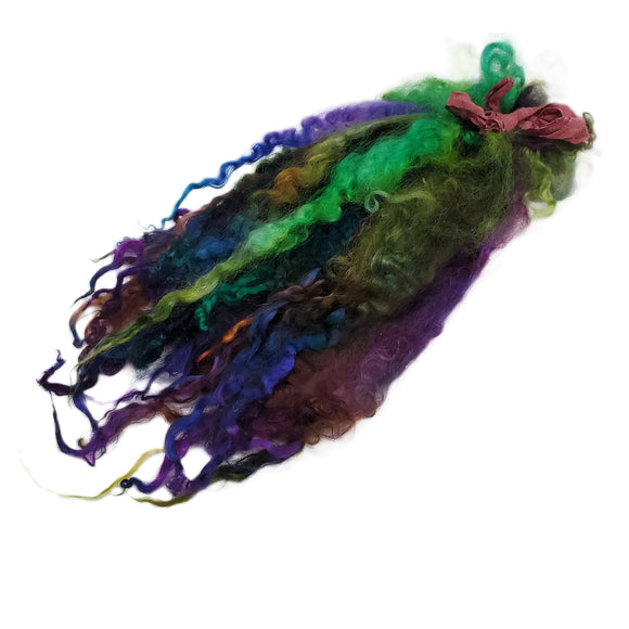 10" long,  Premium Hand picked Teeswater wool locks,  1oz (28g) , Extreme locks for tailspinning and felting , TEES-07