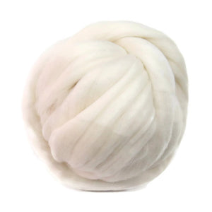 14 Micron Merino wool Roving Luxury Fiber for felters and spinner (Natural White)