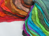 Hand dyed Silk Hankies Multi pack, cold and warm mix