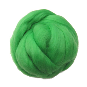 SALE! 21.5mic Merino Wool Roving , Color: Neon Lime