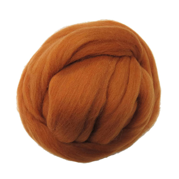SALE! 21.5mic Merino Wool Roving , Color: Amber