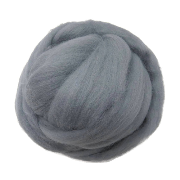 SALE! 21.5mic Merino Wool Roving , Color: Dolphin Gray