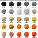 SALE! 21.5mic Merino Wool Roving , Color: Pine