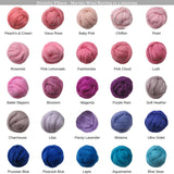 SALE! 21.5mic Merino Wool Roving , Color: Mink (Jet Black)