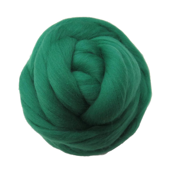 SALE! 21.5mic Merino Wool Roving , Color: Jade