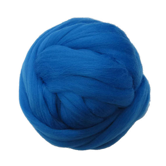 SALE! 21.5mic Merino Wool Roving , Color: Lapis
