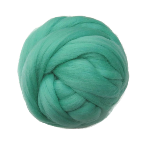 SALE! 21.5mic Merino Wool Roving , Color: Mint