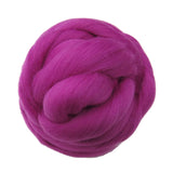 SALE! 21.5mic Merino Wool Roving , Color: Magenta