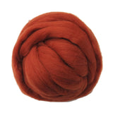 SALE! 21.5mic Merino Wool Roving , Color: Rust