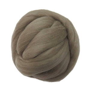 SALE! 21.5mic Merino Wool Roving , Color: Taupe