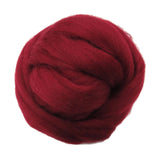 SALE! 21.5mic Merino Wool Roving , Color: Merlot