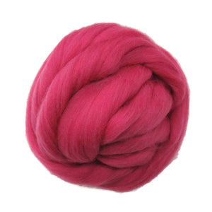SALE! 21.5mic Merino Wool Roving , Color: Berry Pink