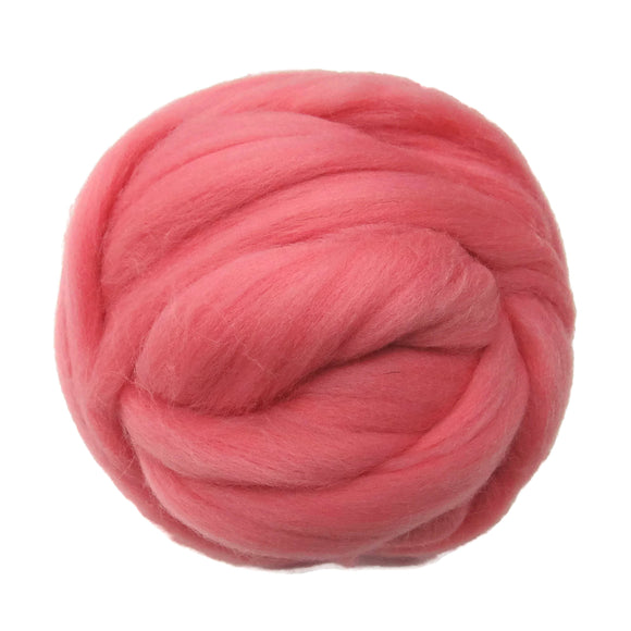 SALE! 21.5mic Merino Wool Roving , Color: Blush