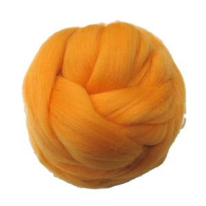 SALE! 21.5mic Merino Wool Roving , Color: Goldenrod