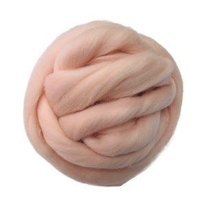 SALE! 21.5mic Merino Wool Roving , Color: Sea Shell