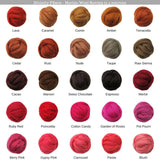 SALE! 21.5mic Merino Wool Roving , Color: Mink (Jet Black)