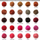 SALE! 21.5mic Merino Wool Roving , Color: Caramel