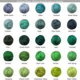 SALE! Superfine Merino 64s Wool Roving , Color: Spearmint