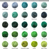 SALE! Superfine Merino 64s Wool Roving , Color: Turquoise