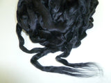 1 oz Mulberry Silk roving AA,  color: Black