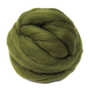 Superfine wool roving ,Color: Olive