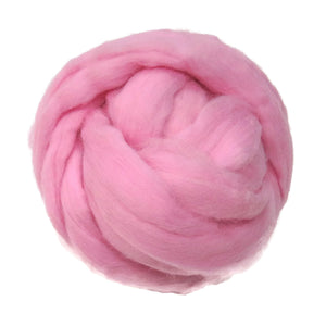 SALE! 21.5mic Merino Wool Roving , Color: Carnation pink
