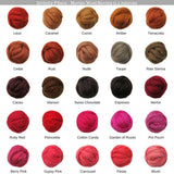 SALE! 21.5mic Merino Wool Roving , Color: Chlorophyl