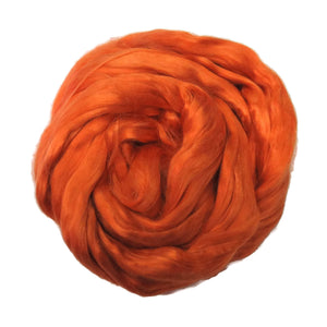 1 oz (28g) Mulberry Silk roving AA,  color: Marigold