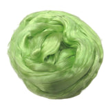 1 oz (28g) Mulberry Silk roving AA,  color: Chlorophyl