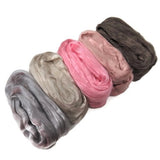 1 oz (28g) Mulberry Silk roving AA,  color: leaf