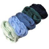 1 oz (28g) Mulberry Silk roving AA,  color: Black