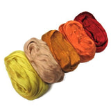 1 oz (28g) Mulberry Silk roving Grade AA,  color: Tomato red