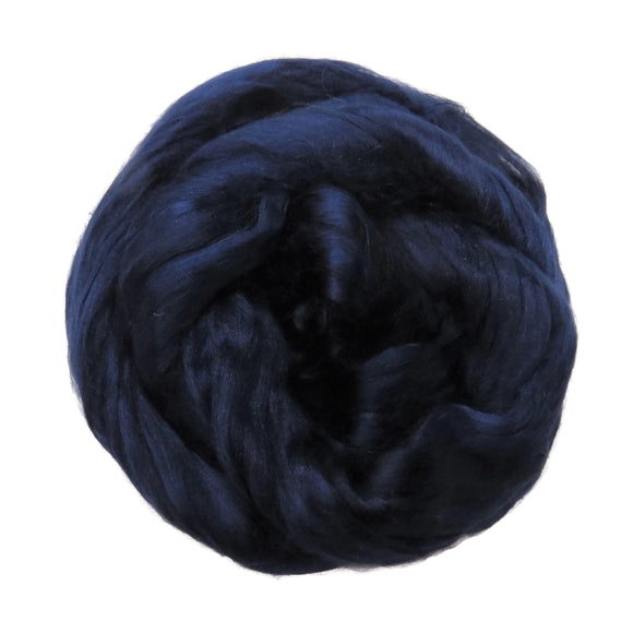 1 oz (28g) Mulberry Silk roving AA,  color: Tuarag (Navy)