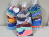 Felters Palette Merino Wool Roving Kit - 15-18 mix colors Superfine 19-21 micron Wool Fiber Assortment, 6oz (170g) total.