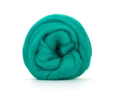 SALE! Superfine Merino 64s Wool Roving , Color: Jade