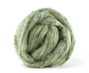 Tweed Wool Roving , blend  Heritage Green