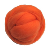 SALE! 21.5mic Merino Wool Roving , Color: Orange