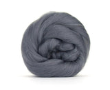 SALE! Superfine Merino 64s Wool Roving , Color: Granite