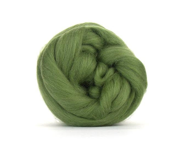 SALE! Superfine Merino 64s Wool Roving , Color: Olive (2)
