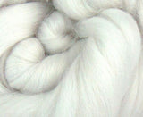 SALE! Superfine Merino 64s Wool Roving , Color: Pearl ( Very Light Gray)