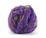 Pulled Sari Silk Roving, color: Multi Mix (PS-26) color Jumble