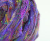 Pulled Sari Silk Roving, color: Multi Mix (PS-26) color Jumble